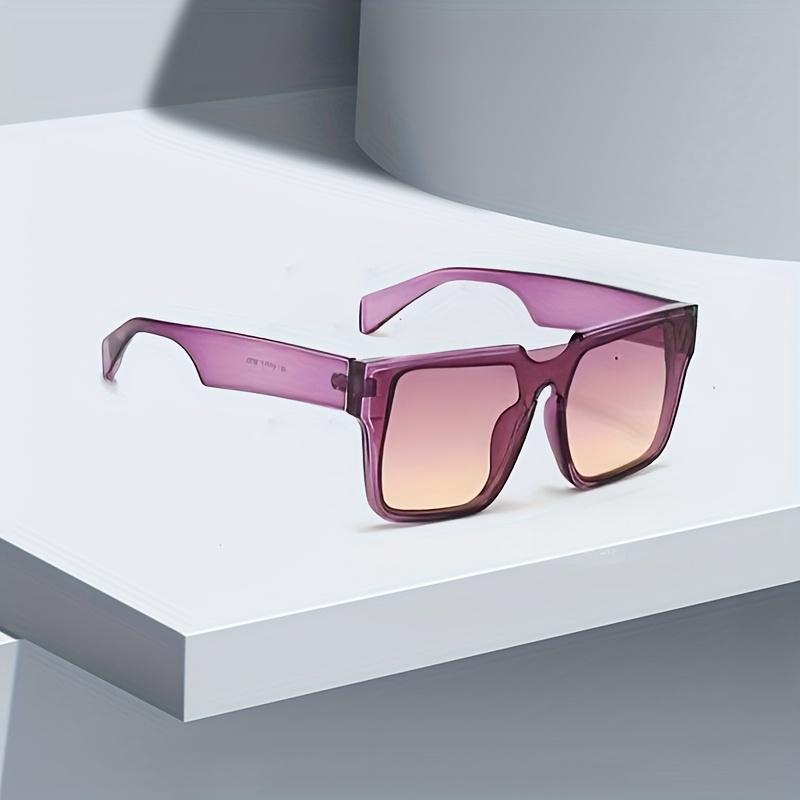 New In Vintage Sunglasses For Women Lens Embedded Fashionable High-End Gradient Purple Square Glasses Sun Glasses Women