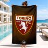 Asciugamano da Spiaggia con Stemma Torino Fc, Asciugatura Rapida, Facile da Curare, Adatto sia per il Fitness che per le Vacanze al Mare, Essenziale per lo Sport