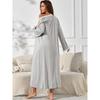 Elegant Milk Silk Lace Nightdress & Bathrobe Set - Sexy Two-Piece Pajamas