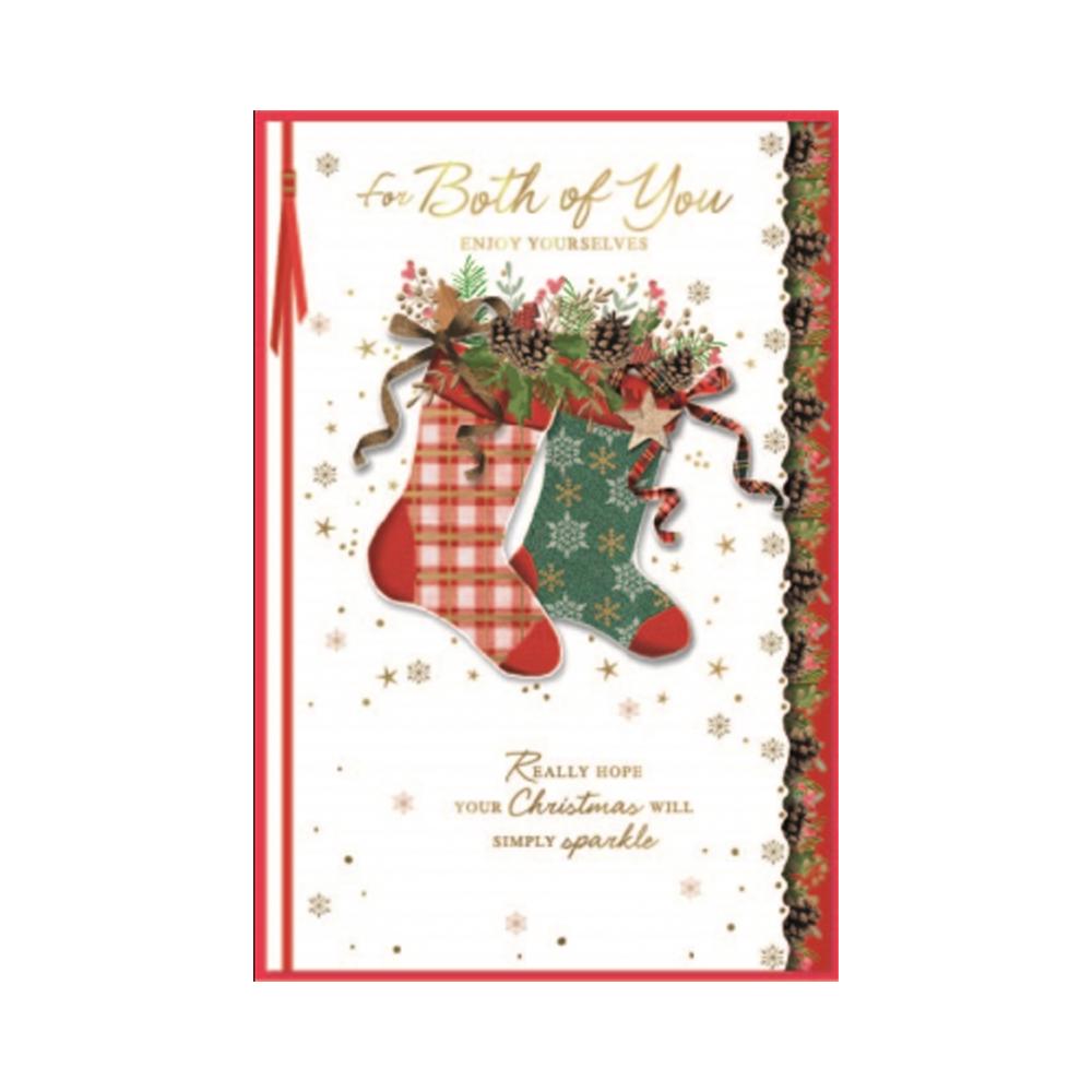 Simon Elvin For Both Of You Enjoy Yourselves Christmas Greetings Card (Pack of 6)