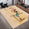 Lucky Luke2 Flannel Pattern Square Carpet,Area Rug,Carpet Rug for Living Room Bedroom Sofa Playroom Decor,Non-slip Floor Mat