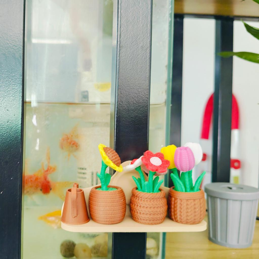 4 Pieces Of Vase Magnets Are Suitable For Refrigerators, Desktop Decorations, Home Fronts And Any Other Flat Or Magnetic Places (3D)
