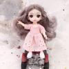 17CM Mini Movable 13Jointed Doll Girls Toy 3D Big Eyes BJD Princess Full Outfits Kjoler Collection Barnedukkegave