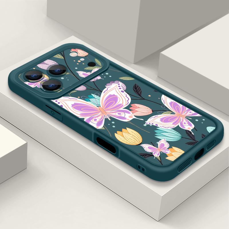 Butterfly Print Case For iPhone 17 Pro Max Case iPhone 16 15 14 13 Pro Max 11 17e 16e Shockproof Bumper Soft Silicone Phone Cover Cases