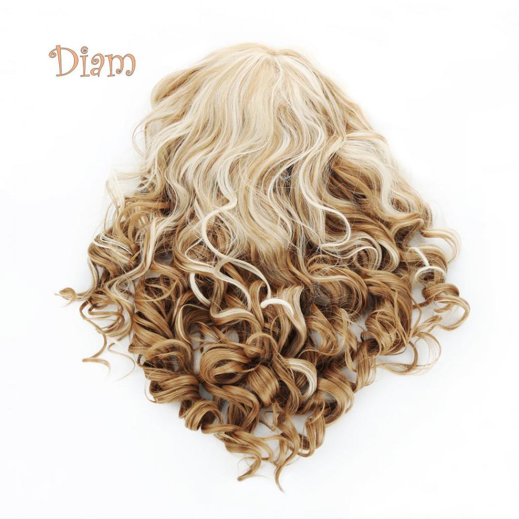 Perucă ondulată blondă Tenfyer, la modă pentru femei, cu păr natural ondulat, peruci cosplay