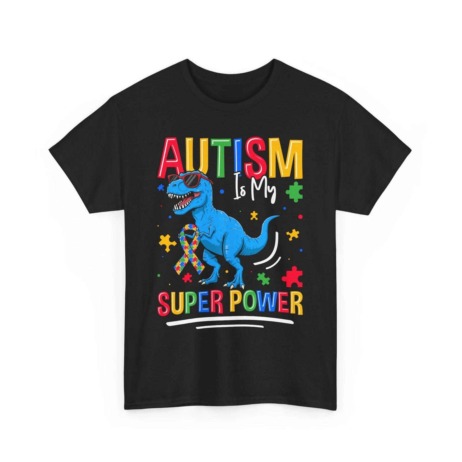 Superhero Comics T-Shirt | Funny Hero Fan Tee | Autism is my Super Power Shirt XL