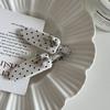 Korean Bow, Simple Versatile Design Hairpin Bb Clip 2pcs Black White Polka Dot Bow Hairpin High-end Temperament