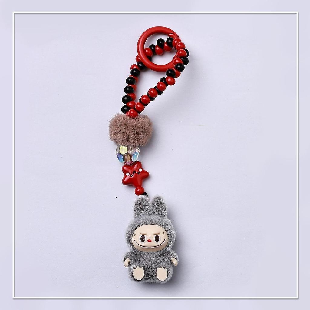 Keychain Mobile Phone Lanyard Girl Accessories Cute Long String Beaded Pendant Bag Pendant Cute