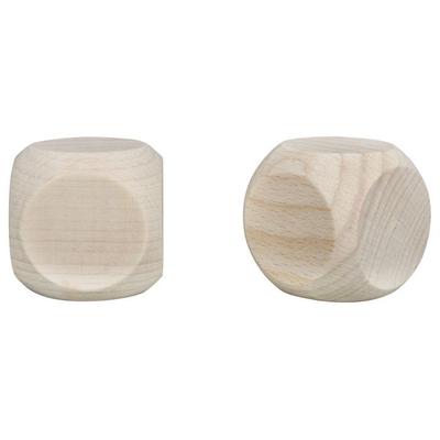 FSC 100% Wooden Cubes, 40x40mm, 2pcs, Natural