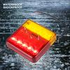 2PCS/Set 12/ 24V LED Trailer Lights Rear Tail Lights Square Tail Stop Indicator Truck Lamp Kit Indicator Stop Light Waterproof