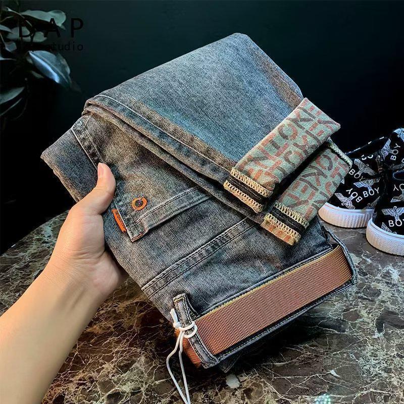2024 Men's Slim Fit Trendy Elastic Jeans for Spring & Autumn