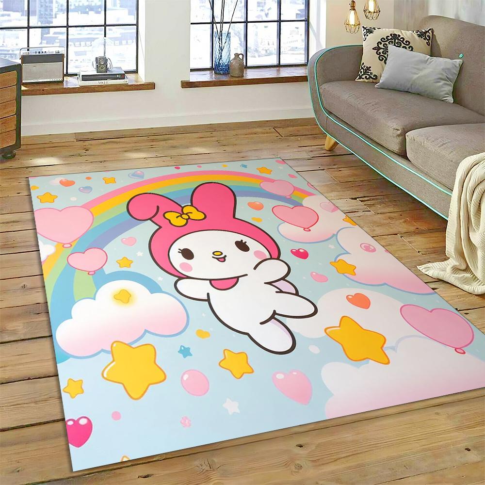 27 Style Cartoon Melody Melo Kawaii Sanrio Carpet Rug for Bedroom Living Room Home Sofa Decoration,kids Large Decor Floor Mat HD