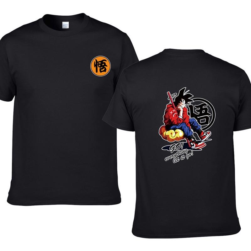 

Аниме Японский Dragon Ball Z Футболка с коротким рукавом Футболка Гоку Футболка Рубашка Топы 2XL чёрный