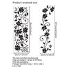 Modern Style Black Floral Vine And Butterfly Wall Sticker, for Self-Adhesive Removable Decoration on Plastic Surfaces in Bedrooms, Living Rooms