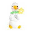 Arbeitsplatz Dekoration Harzente Dekoration für Schreibtisch Auto Armaturenbrett TV Monitor, Mini Anhänger Figur, Niedliches Blume haltendes Ornament, Verspieltes Geschenk