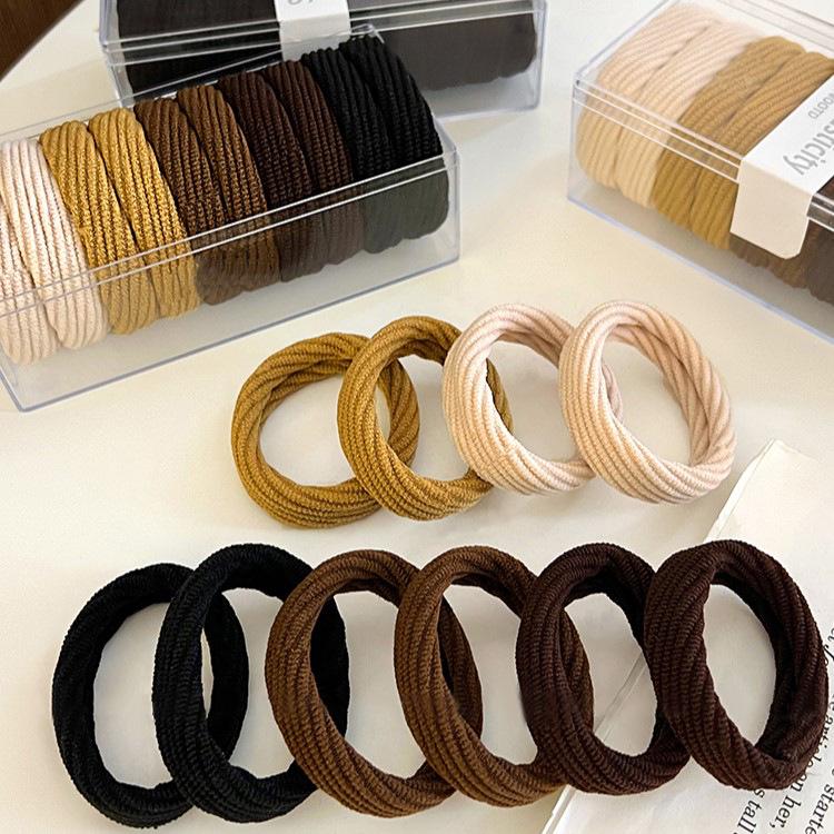 2025 Durable High Elasticity Hair Tie - Versatile Thickened Ponytail Band