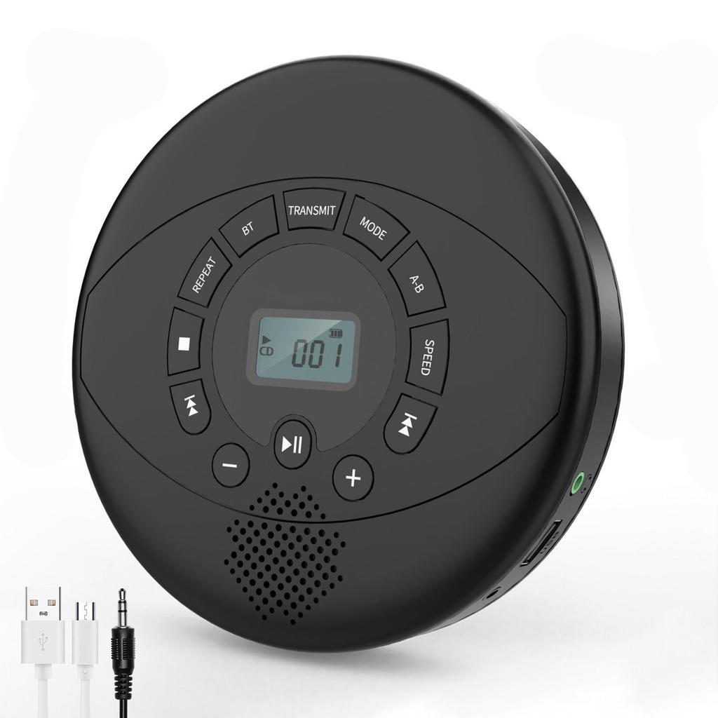 Portable Bluetooth CD/MP3 Player with USB Support for English Learning and Music Playback