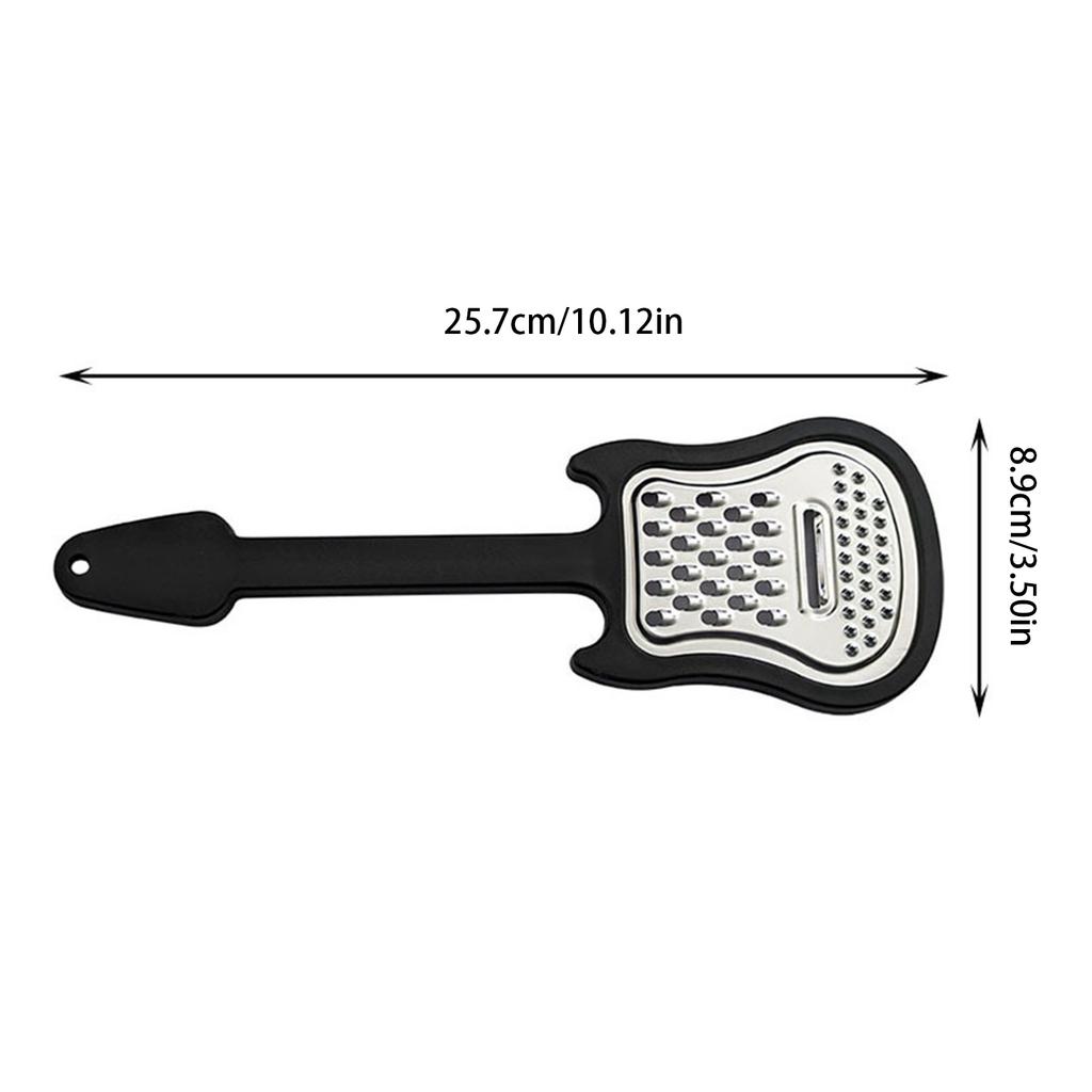 Creative Guitar Shape Sturdy Stainless Steel Cheese and Food Grater with Ergonomic Handle Designs for Easy Use