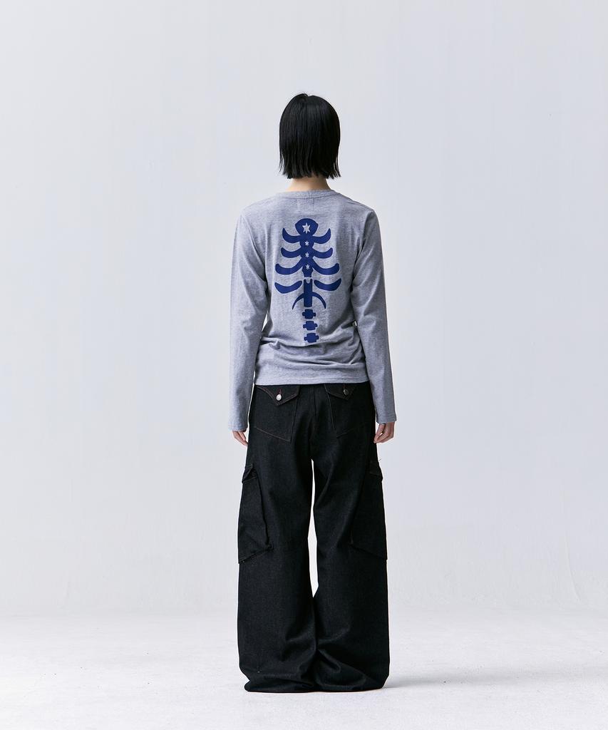 TANSANMAGNESIUM Bone Long Sleeve (Gray/Blue)