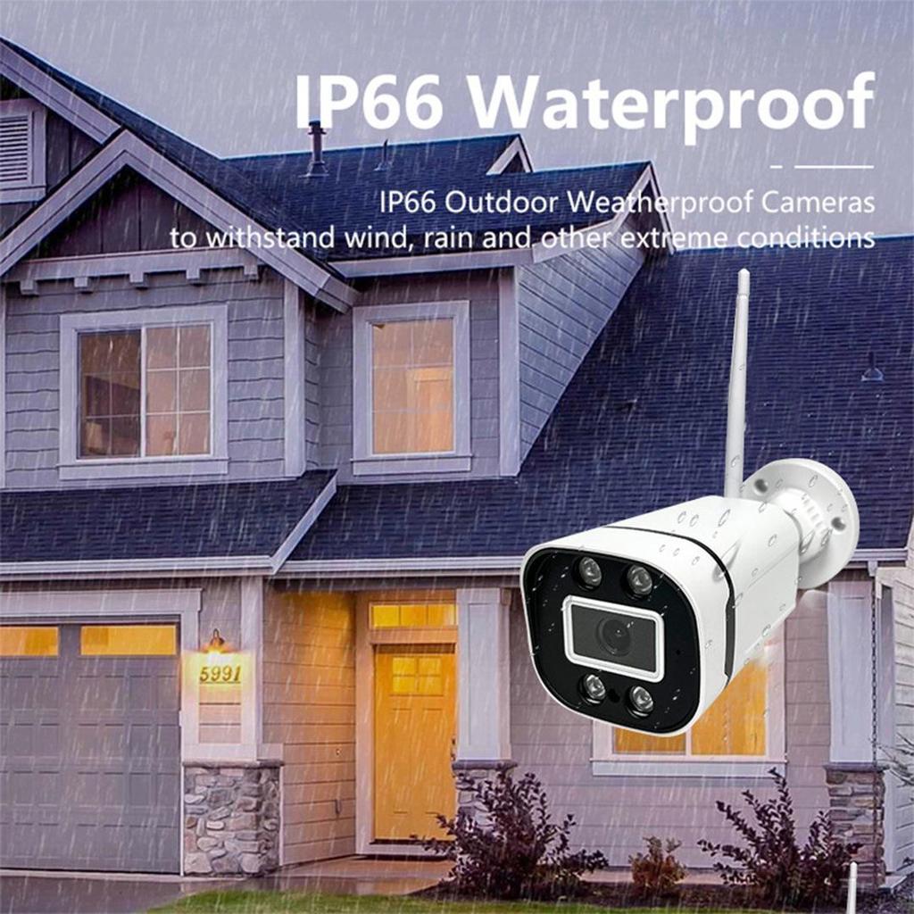 Waterproof Wireless Network Camera Kit with 4/8-Channel Voice Intercom and WiFi Surveillance NVR