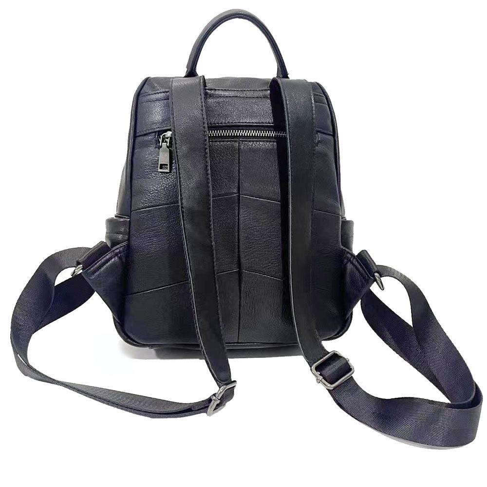 Leather Backpack Women'S Schoolbag Black Soft Cowhide Casual Backpack Small Women Travel Backpack