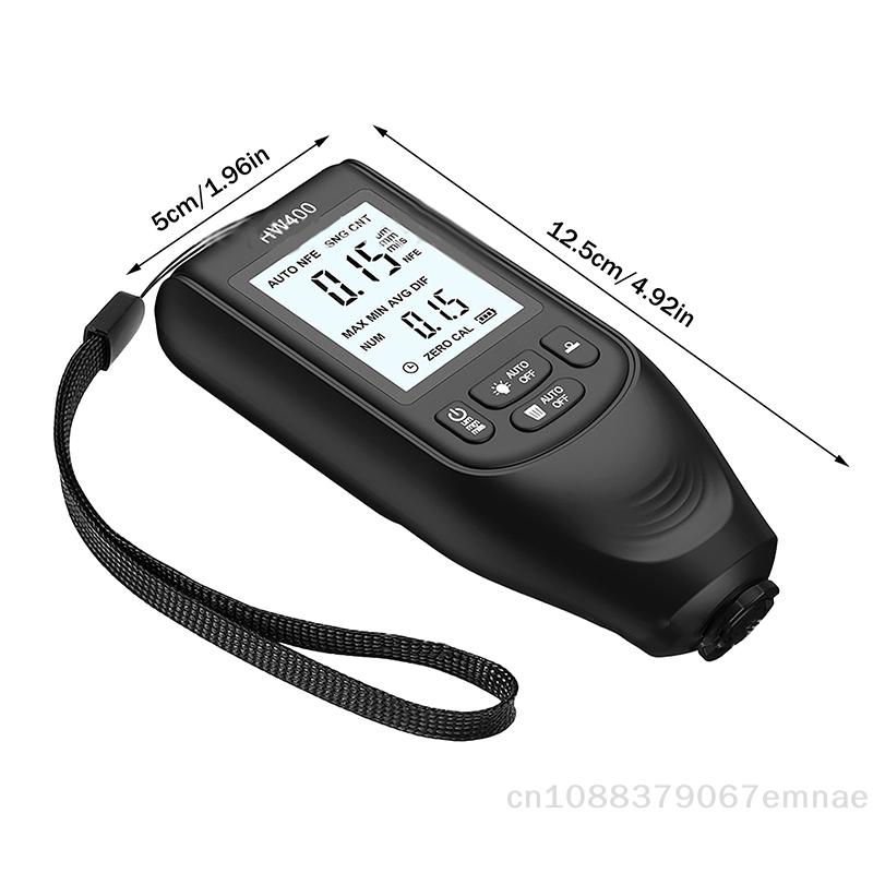 [ZYAS]HW400 Car Coating Thickness Gauge 0.1micron/0-2000um Car Paint Film Thickness Tester Measuring Tool Fe & NFe Coating Meter