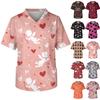Men's Casual Short-Sleeved V-Neck Printed Front Pocket Top