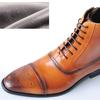 Stivali di Lusso da Uomo Retro Oxfords Scarpe in Pelle da Uomo Stivaletti Business Alta Qualità Stivali Chelsea da Uomo Scarpe Brogue Taglia 39-47