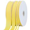 [Tekdeere]Width 6mm Solid Lemon Grosgrain Ribbon, Perfect for Gift Wrapping, Sewing, Hair Accessories, Wedding Decorations - 91m/roll