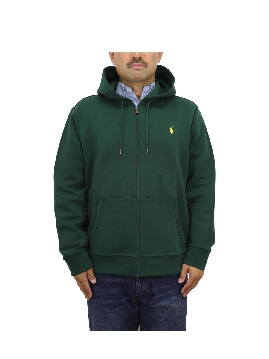 

Polo Ralph Lauren Jersey Hoodie with Embroidered Pony Size Green Men s Full-Zip Logo, Small, (Product Code 01020066) зелёный