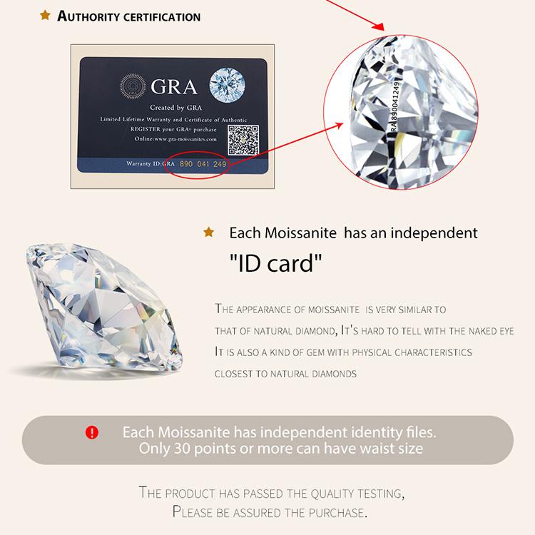 BAMOER Moissanite Stud Earrings, D Color Brilliant Round Cut Lab Created Diamond 925 Silver Earrings Gold Plated for