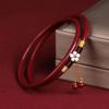 Kreative zinnoberrote Armreifen Luxus-Armreifen für Frauen Jade-Armband Trendy Blumen-Charme Nationaler Stil Chinesischer Stil Schmuck
