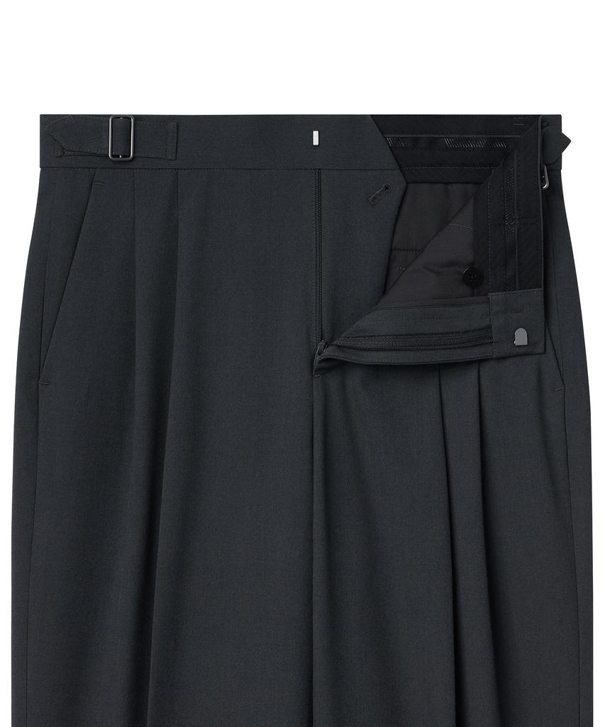 MUSINSA STANDARD Side Adjust Two-Tuck Wide Slacks [Gray]