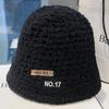 Women's Autumn and Winter Patch Plush Fisherman's Hat Big Head Circumference Korean Version Versatile Warm Japanese Basin Hat Trendy
