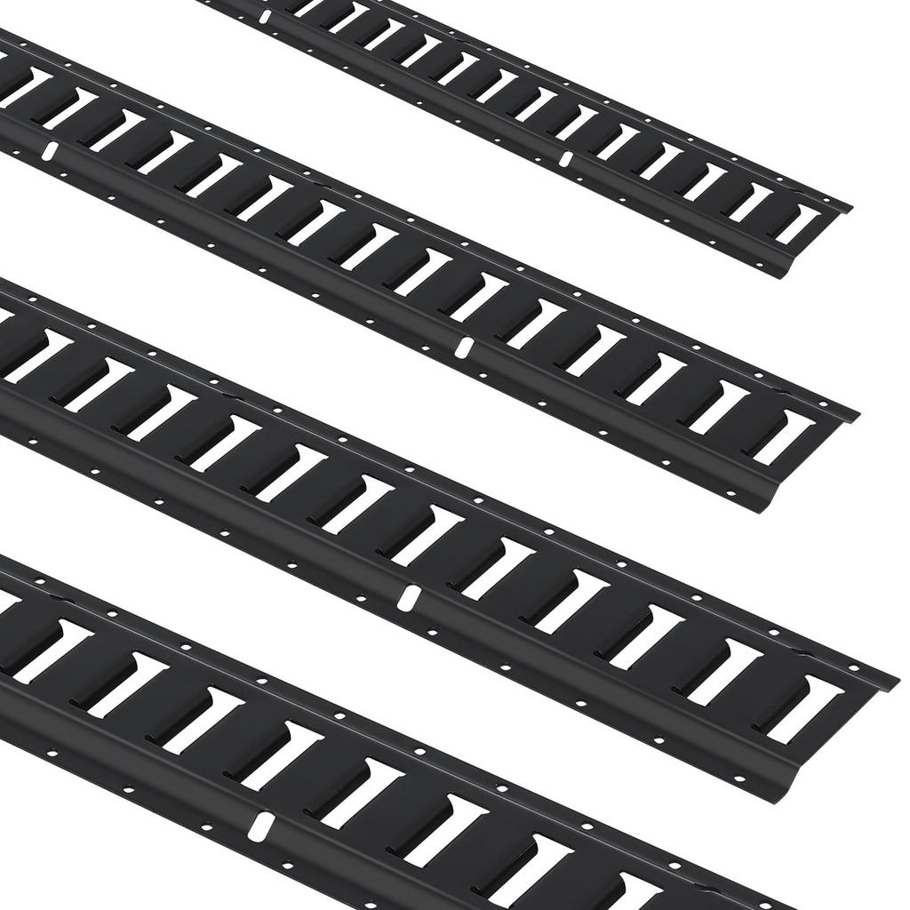 E Track Tie Down Rail Kit, 5' Steel Rails, 4 Pack, Secure Cargo & Heavy Loads Up To 2000 Lbs, Heavy Duty Etrack Rails with Screws for Garages, Vans,