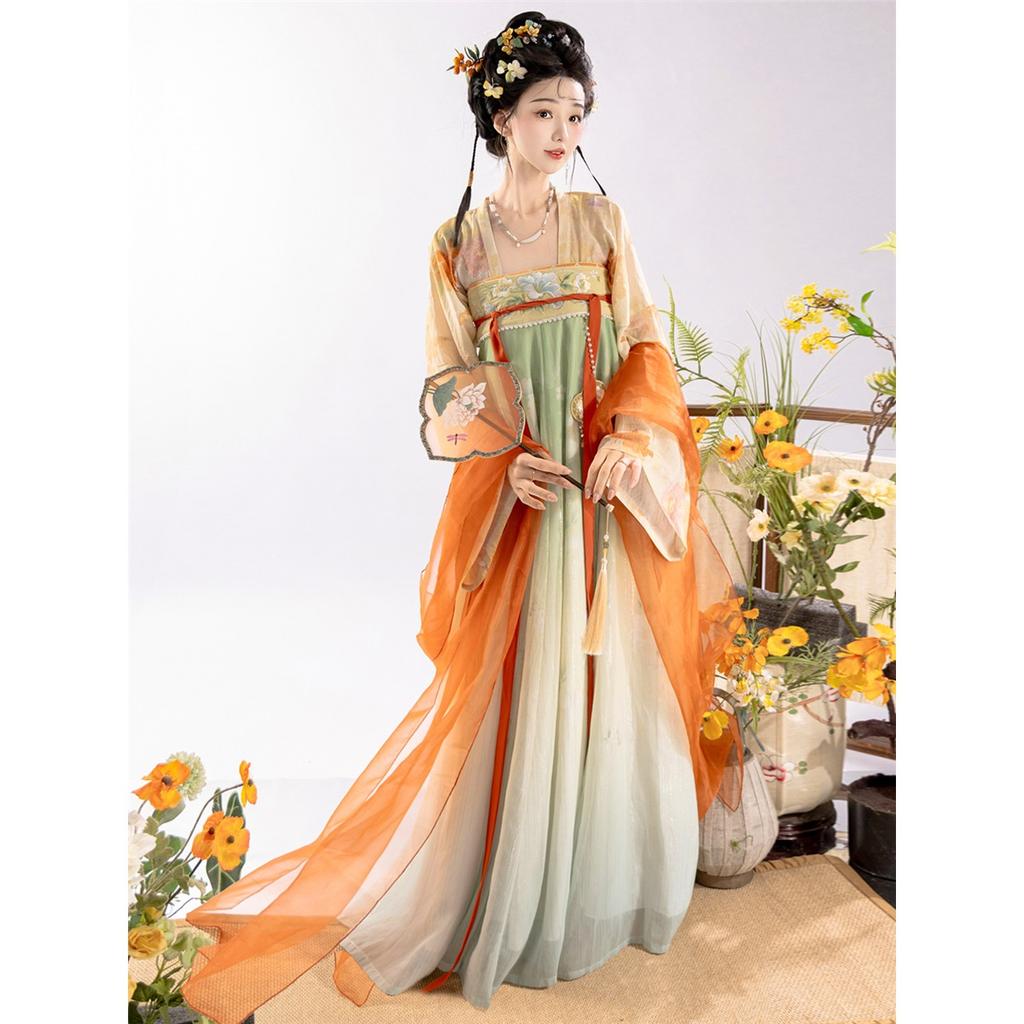 Dames Tang Dynastie Hanfu Jurk, Oude Chinese Traditionele Gewaad, Wapperend Feeën Cosplay Kostuum Voor Fotoshoot Feest
