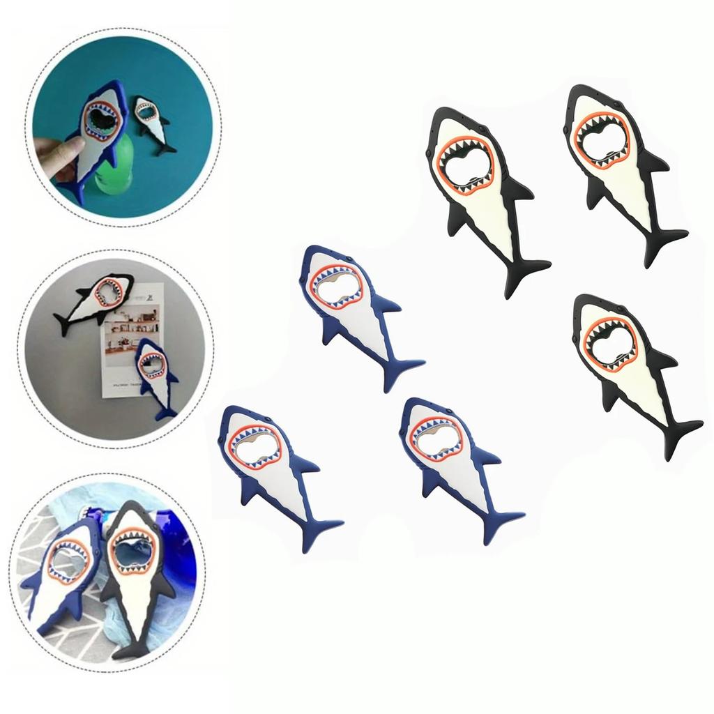 3D Shark Magnet Beer Opener - Fridge Stickers, Practical Kitchen Gadgets for Bottle Lid Opening