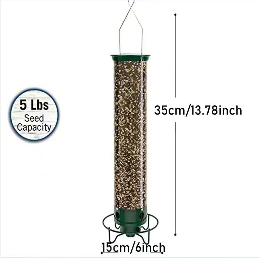 Hanging Wild Birds Feeder Portable Large Capacity Outdoor Bird Food Container for Garden Yard Tree Small Bird Feeding Supplies