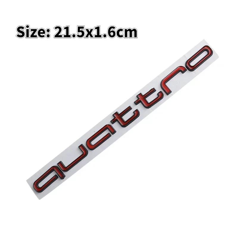 Для Quattro Автомобиль Эмблема Наклейка A6 A4 Q5 Q3 Q2 S3 S5 S6 A3 A5 A1 A2 B4 B3 B6 B5 B2 B7RS3 RS6 RS7 RS4 RS5 Боковой Значок