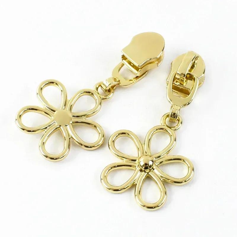 5/10/20Pcs Meetee 5# Zippers Slider Pullers for Nylon Zipper Tapes Sewing Zip Closure Heads Repair Kits Bag Garment Accessories