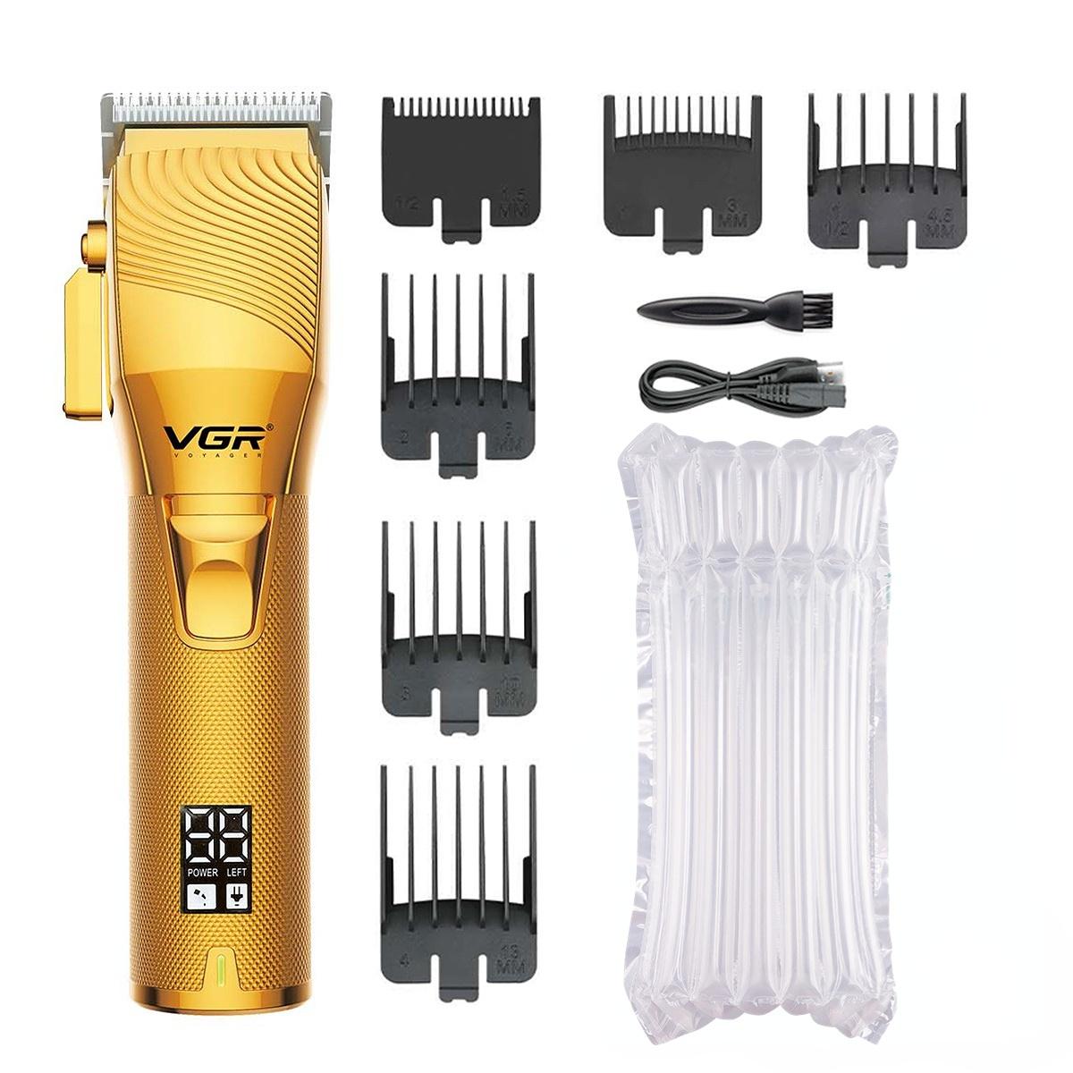 

Полностью металлическая регулируемая машинка для стрижки, мужская машинка для стрижки волос, светодиодная машинка для стрижки волос, Золотая Золотая машинка для стрижки, парикмахерская, профессиональный полный набор