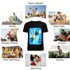 Cartoon Space Record Player Print Kids T-shirt Boys Girls Fun Music Style Casual Short Sleeve Top Pure cotton T-shirt