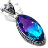Bi-Color Tourmaline 925 Sterling Silver Jewelry Pendant 2.17" A6R24