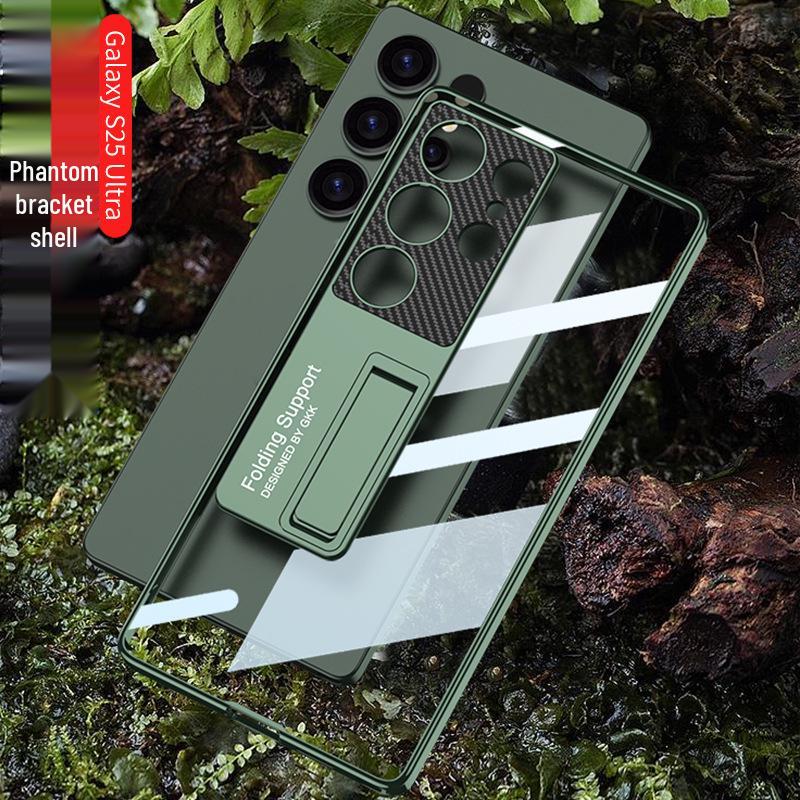 Samsung S25 Ultra Case: Transparent, Ultra-Thin Plated Phantom with Precise Holes & Stand