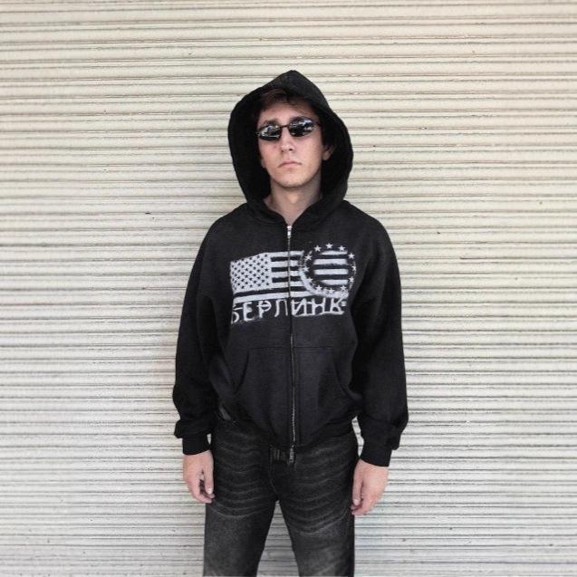 Europos ir Amerikos Rudens/Žiemos Gatvės Stiliaus Dvigubo Užtrauktuko Spausdintas Unisex Laisvas Džemperis su Gobtuvu