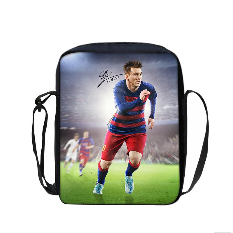 M-Messi Printed Shoulder Messenger Bag Handbag Football Star School Bags Phone Bag Football Sports Shopping Bag Best Gift