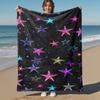 1pc Stars Galaxy Outdoor Flannel Blanket Soft Warm All-Season Throw for Sofa Bed Car Camping Office, Cozy Gift Idea1129S