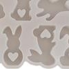 Bunny Candle Molds Non-stick Rabbit Mold 7 Cavities Silicone Home Parties Decorations Resin Mould Soap Making Supplies For