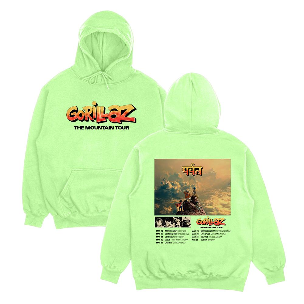 Gorillazs The Mountain Tour 2026 Mikiny Potisk hudební skupiny Pánské Dámské Ležérní Mikiny Harajuku Pulovr Unisex Oblečení Móda