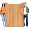 Rustikale Holzmaserung Flanelldecke, Weiche Gemütliche Warme Überwurfdecke für Bett Sofa Couch Wohnzimmer, Leichte Baumrindenmuster Heimdekoration